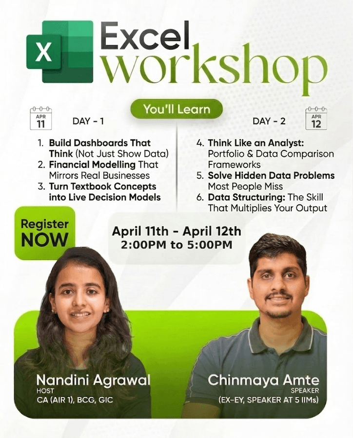 Excel Workshop flyer